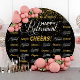 Prost Gold Funkeln Schwarz Kreis Ruhestand Hintergrund